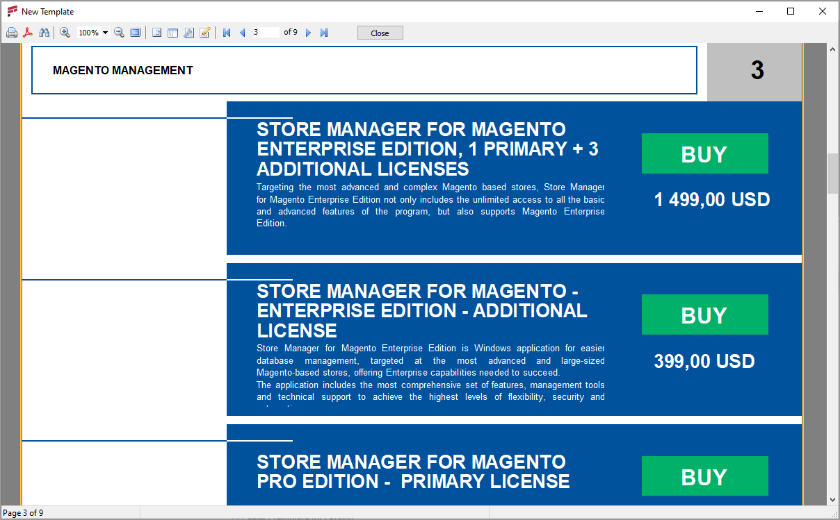 Generated Magento PDF Catalog