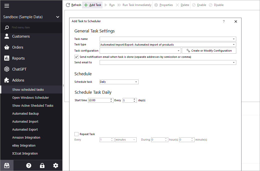 Magento Import Task from Supplier