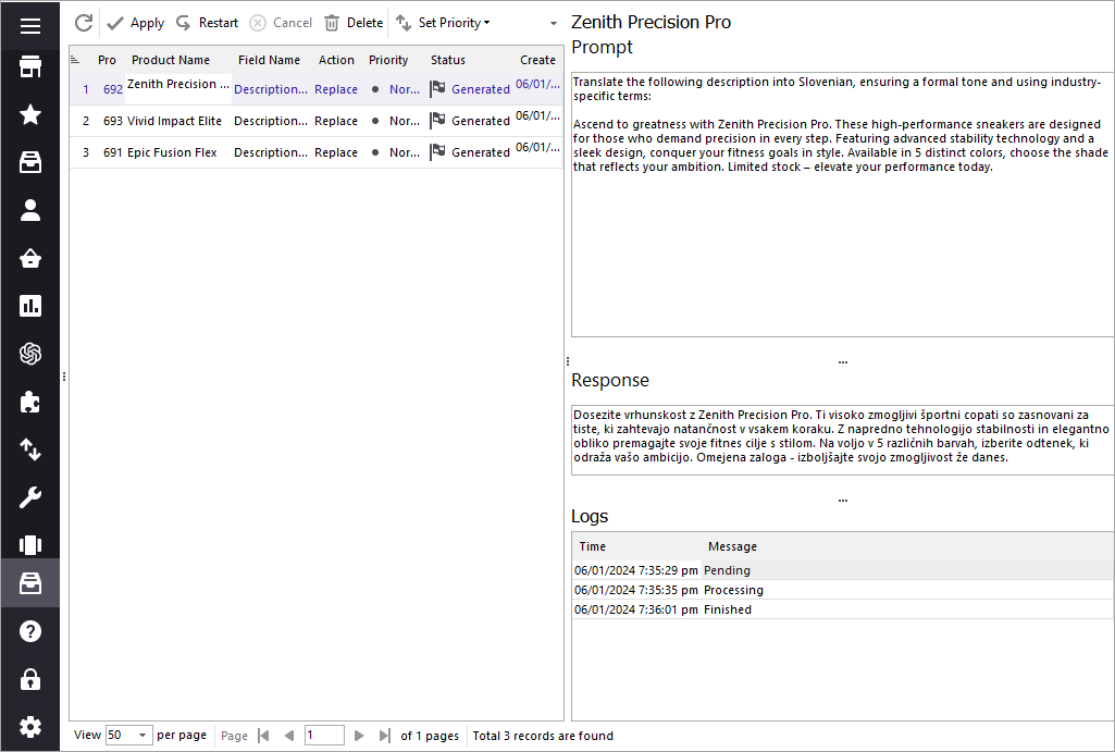 ChatGPT Product Content Generation / Translation for Adobe/Magento